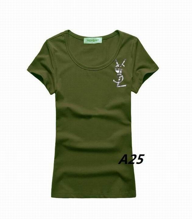 YSL short round collar T woman S-XL-077